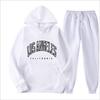 Europäische und amerikanische Herrenmode Frühling und Herbst Kapuzenpullover einfarbig Pullover-Anzug Herren Sport- und Freizeitanzug Herren-Kapuzenpullover