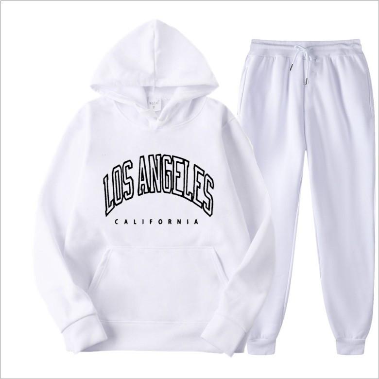 Europäische und amerikanische Herrenmode Frühling und Herbst Kapuzenpullover einfarbig Pullover-Anzug Herren Sport- und Freizeitanzug Herren-Kapuzenpullover