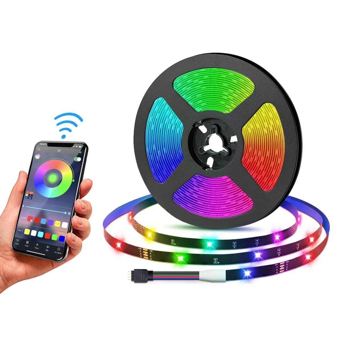 

Светодиодные ленты USB 5 В, 5050 RGB, синхронизация музыки, светодиодная лента, 16 миллионов цветов, сменная подсветка телевизора, освещение для домашней вечеринки 0.5m