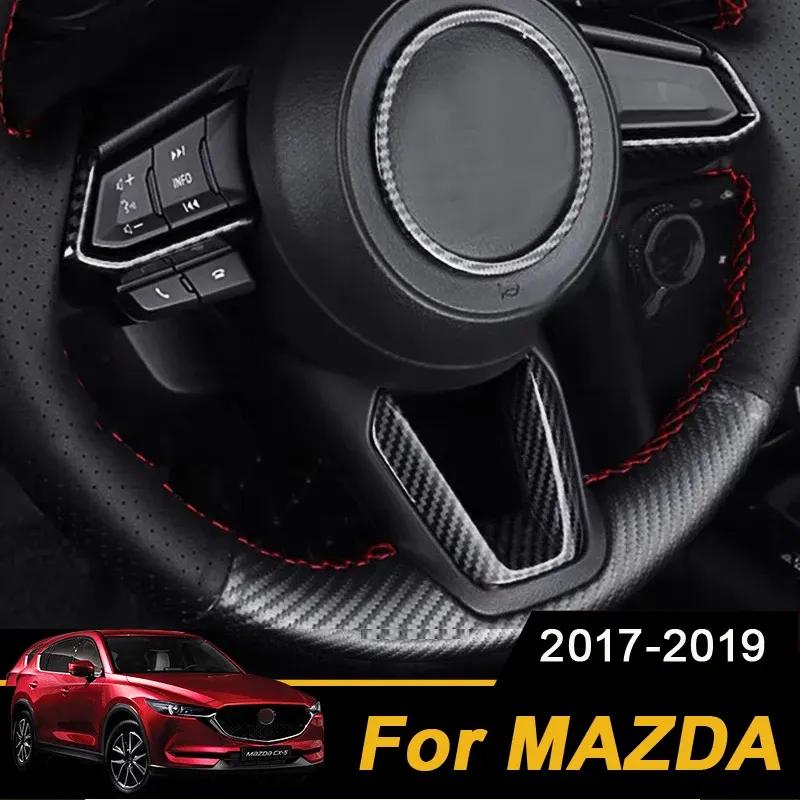 Car Steering Wheel Trim Circle Sequ Cover Sticker Moulding For Mazda CX-3 CX-5 2 Demio M3 Axela M6 Atenza 2017 2018