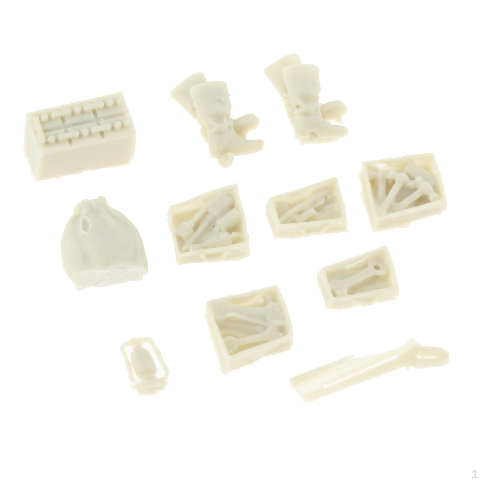 

11Pcs Simulation Toolbox Miniature 1:35 Scale Resin Model Set for Table Hobby Layout DIY Diorama