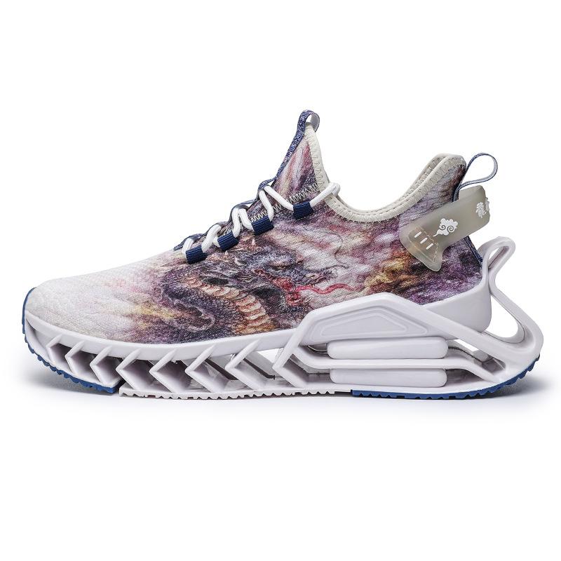 

Мужская дышащая повседневная спортивная обувь, уличная нескользящая обувь для бега, модная баскетбольная обувь 44