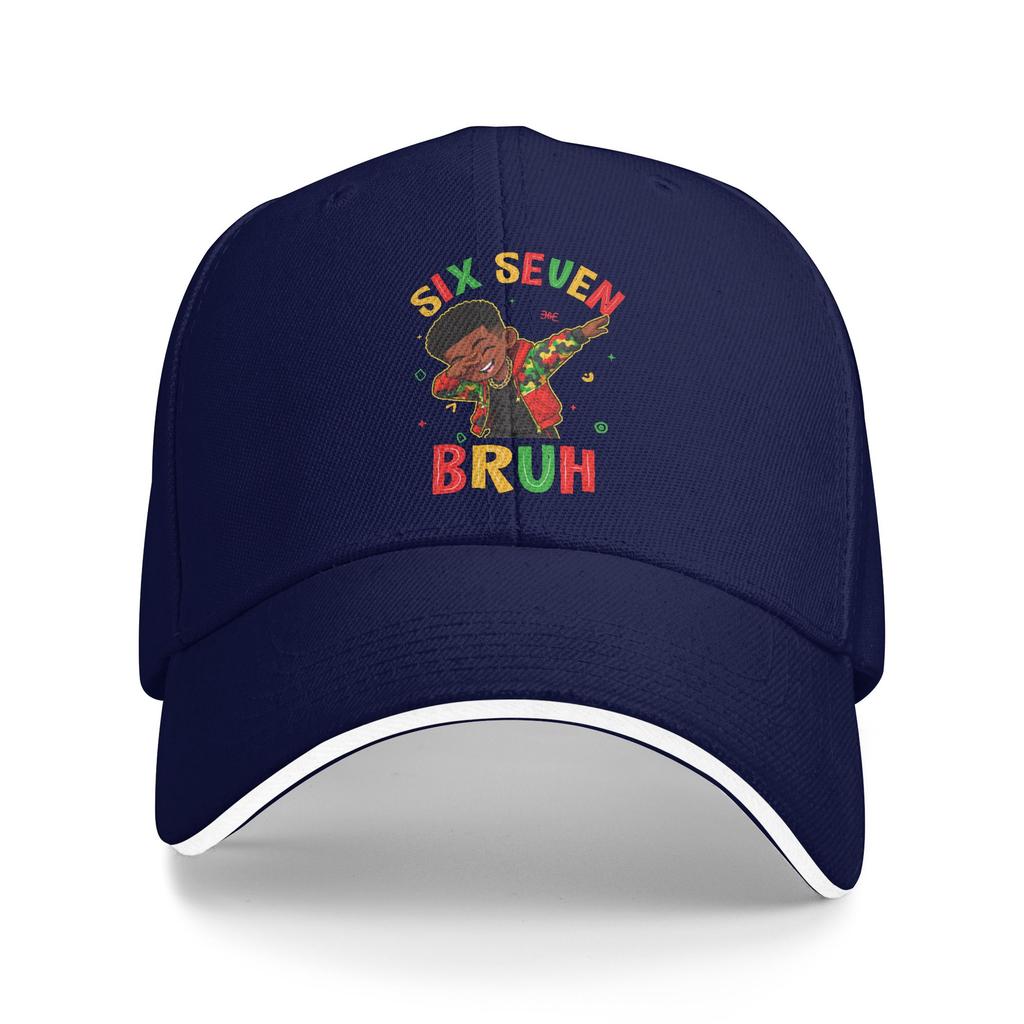 Six Seven Bruh 67 Black History African American Casual Baseball Cap Summer Trucker Hat Running Hippie Snapback Cap Baseball Cap