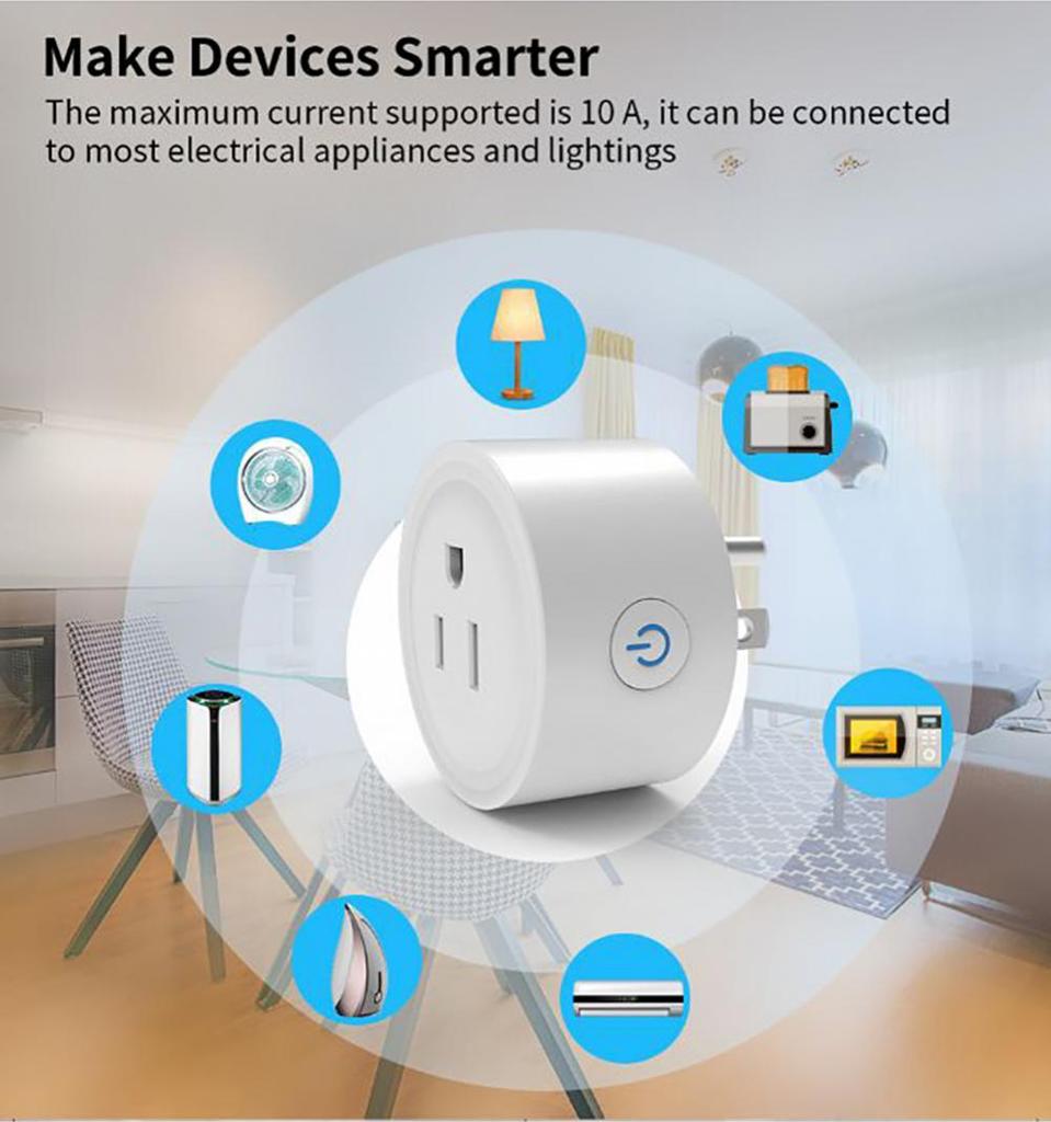 Corui Cozylife 10a Wifi Us Plug Smart Socket Wireless Remote Socket Smart Timer Plug Support Alexa Google Home Voice Control