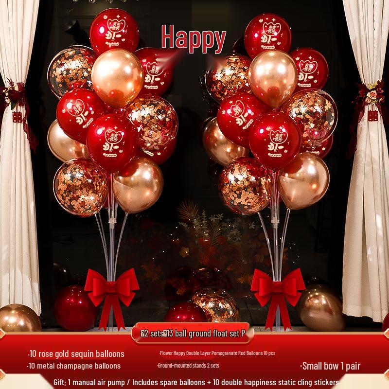 Wedding & Engagement Balloon Decoration Set for Living Room, Bridal Chamber, Aisle Guide, and New House Decor