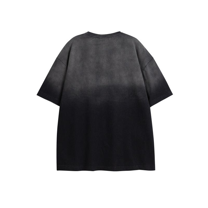 Men's Retro Gradient Print T-Shirt - Crew Neck, Short Sleeve, Casual, Stylish & Breathable