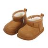 Autumn/Winter Baby Walker Shoes: Thick, Comfy, Cotton-Padded, Versatile, Solid Colors, Fashionable & Ideal for Outdoor Use.