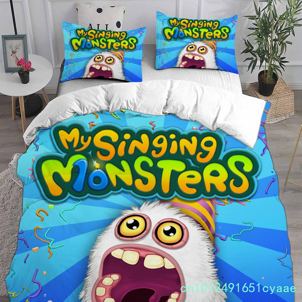 My Game Singing Monsters Bedding Sets 3D Print Comforter Quilt Bed Cover Duvet Cover Pillow Case 2-3 Pieces Sets Kids Adult Size