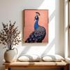 Peacock Poster Pink Colors