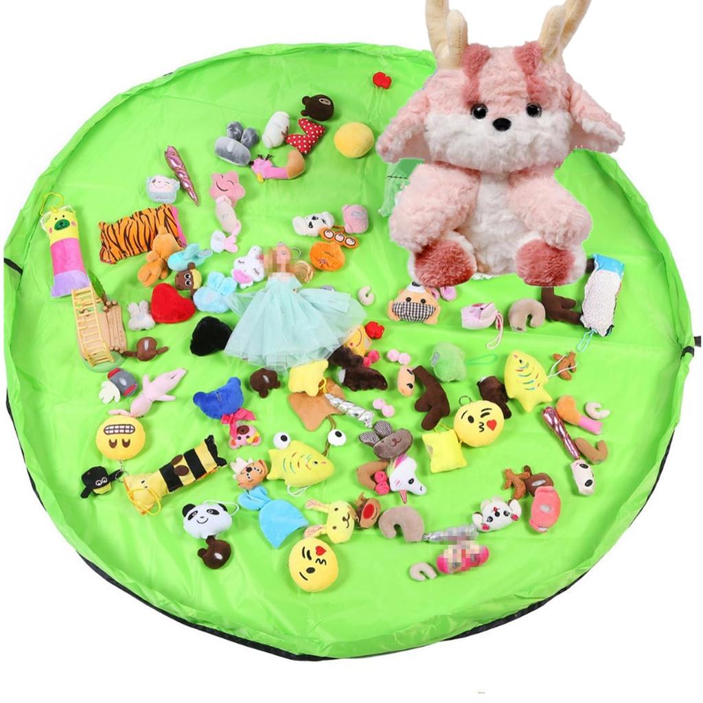 Samkos Toy Storage Large Diameter Foldable Baby Toy Storage Easy To Clean Storage Supplies Bag, Children's Playmat, Capacity, 150cm, Bag, Up, (Light