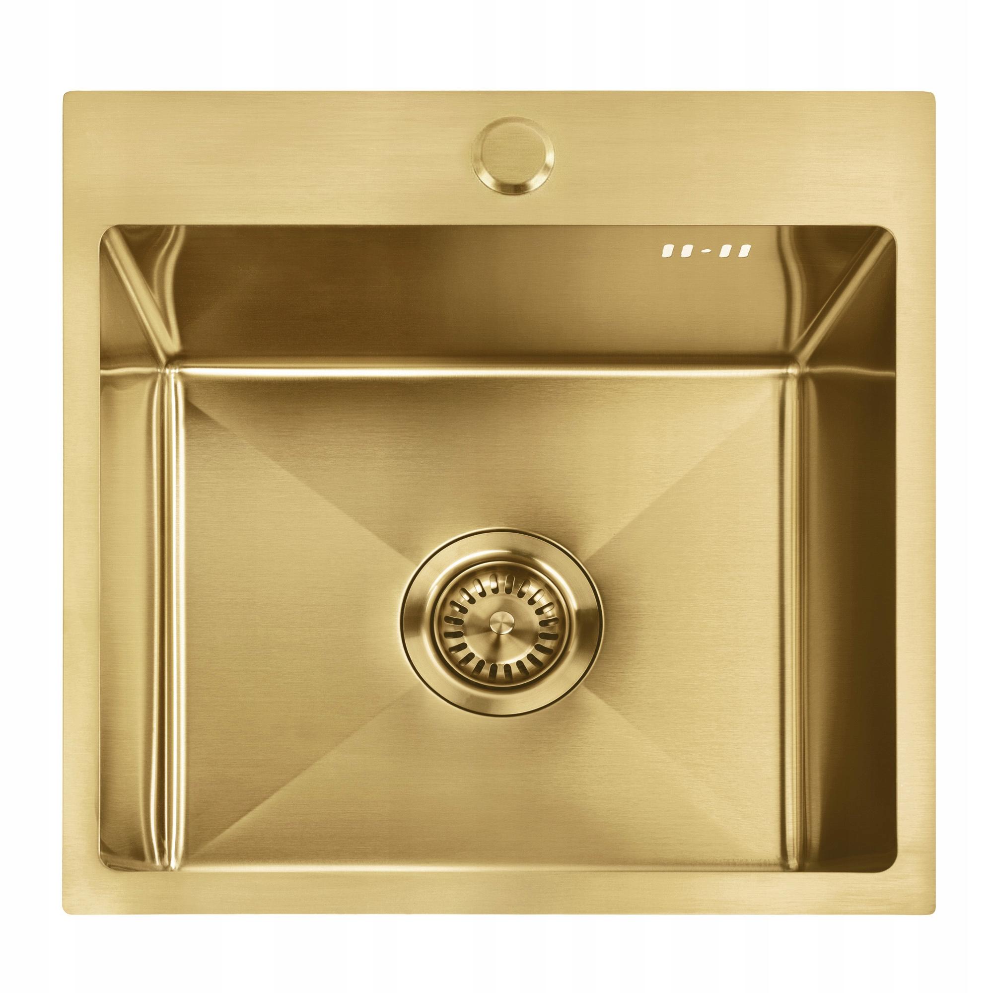 Single Bowl Gold Brushed Inset Sink