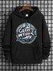 Unisex Great White Shark Print Casual Hoodie, Fashionable Drawstring Hoodie, Autumn and Winter Top, Comfortable and Versatile Long Sleeve Hoodie