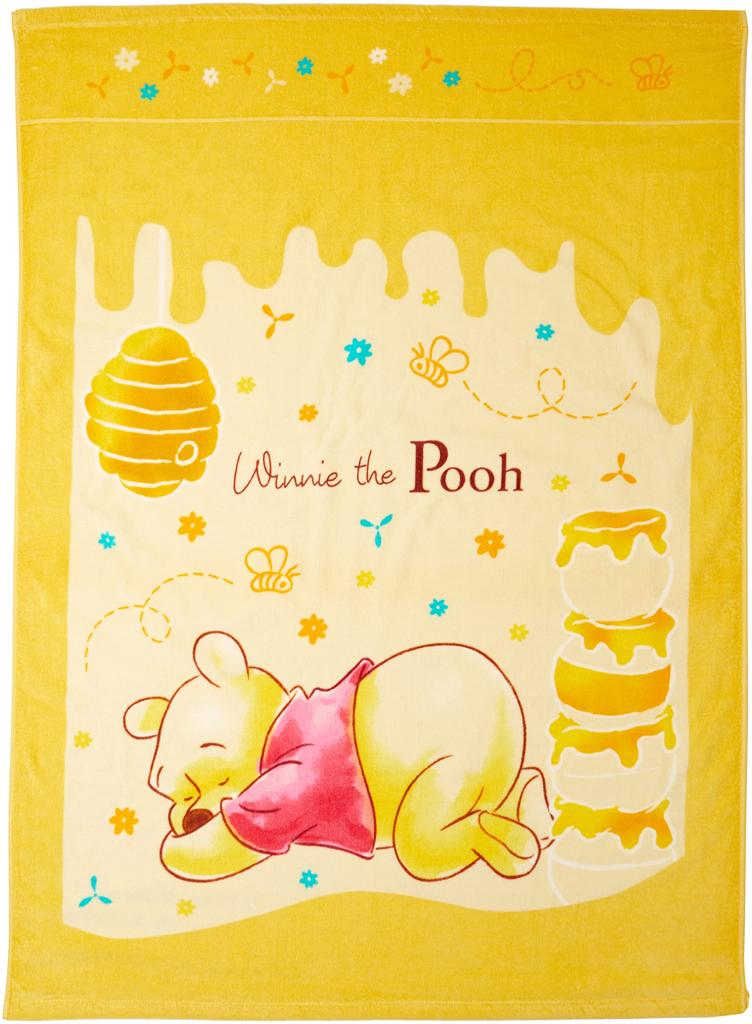 Marushin Towel Disney Winnie the Pooh Nap 2125018000 Children's Blanket, Character, Yellow, Cute, 100% Cotton, Girls' Blanket, Summer, Daycare,