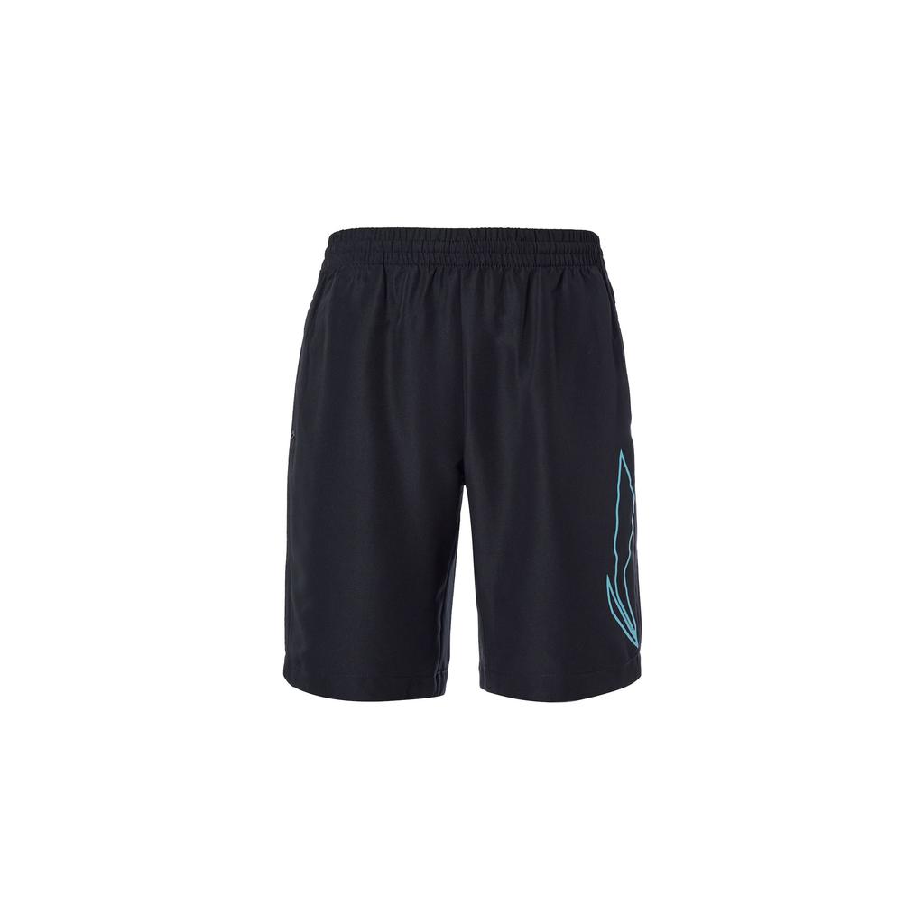Li Ning Brand Large Logo Sports Casual Shorts Men Shorts Black AKSS467-2