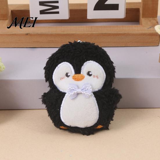 Stuffed Animal Toy Penguin Plush with Ball Chain, Cartoon Keychain Fluffy Backpack Charms Pendant, Doll for Bag Charm Portable Accessory