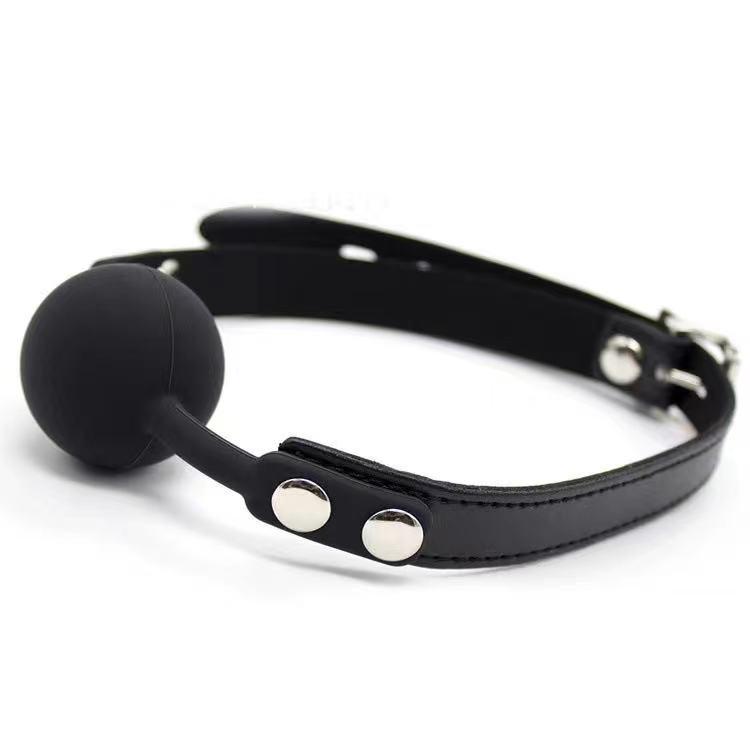 Adjustable Leather Silicone Gag for Adults