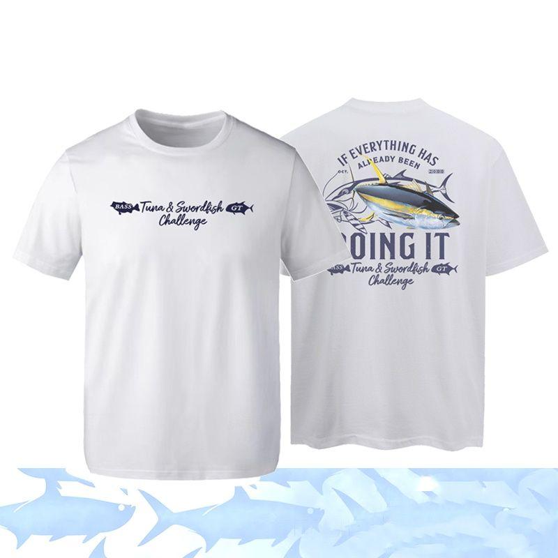 

Summer Half Sleeve Fishing T-Shirt Cotton Short Sleeve Crew Neck Luya Fishing Suit Sea Fishing Outdoor Surfing Beach T-Shirt 4XL