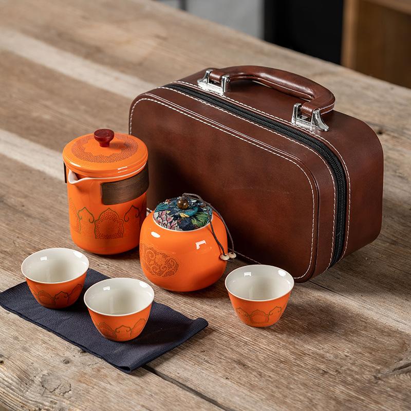 Travel Tea Set, Convenient Kung Fu Tea Set Set, Outdoor Kuaike Cup, Holiday Company Business Gift