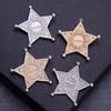 Broches de Estrela com Strass Pin de Lapela de Estrela de Cinco Pontas Broche Joias de Destaque para Mulheres