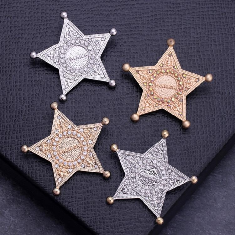 Broches de Estrela com Strass Pin de Lapela de Estrela de Cinco Pontas Broche Joias de Destaque para Mulheres