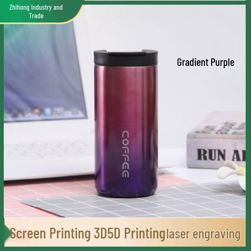 304 Stainless Steel Portable Thermos Coffee Cup - Simple & Creative Design for Couples