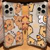 Capybara Cartoon Animal Phone Case Clear For iPhone 17 16 14 15 11 12 13 Pro Max 16E 15 16 Plus 17Air 17PM Soft Shockproof Cover