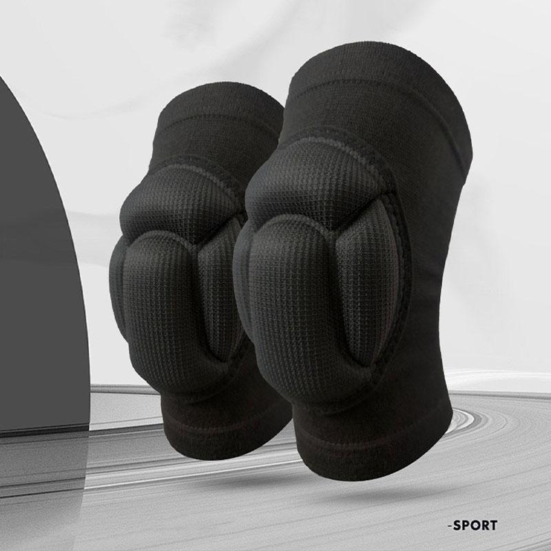 1 Pair Protective Knee Pads Thicken Protection Sports Elastic Anti Collision Pads Fitness Basketball Volleyball Knee Protector