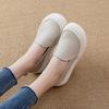 Top‑Layer Cowhide Handmade Women Slip‑on Shoes, Soft Upper Soft Sole Comfort Flat Loafers, Mom Leather Shoes for Middle‑Aged SA‑2836
