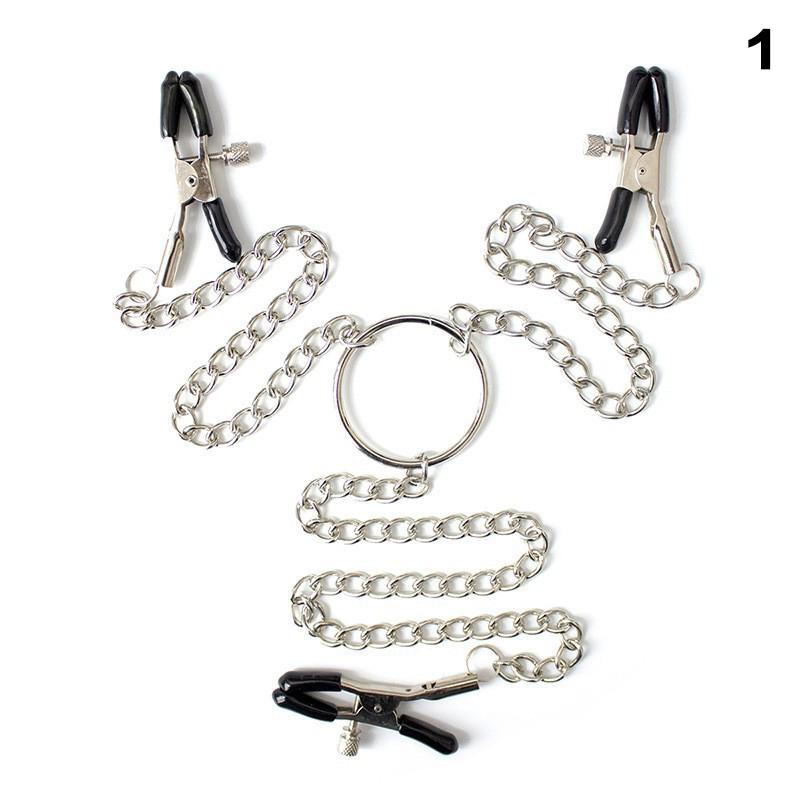 Butterfly Style For Couples Stainless Steel Metal Chain Nipple Milk Clips Breast Clip Sex Slaves Nipple Clamps Sex Toys