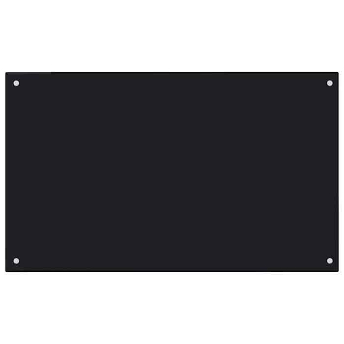 VidaXL Dosseret de cuisine Noir 100x60 cm Verre trempé 249492