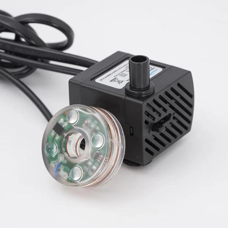 3W/5W Submersible Aquariums Water Pump with 4 RGB LED Lights Adjustable Flow Ponds Fountains Hydroponics Fish Tank Decoration