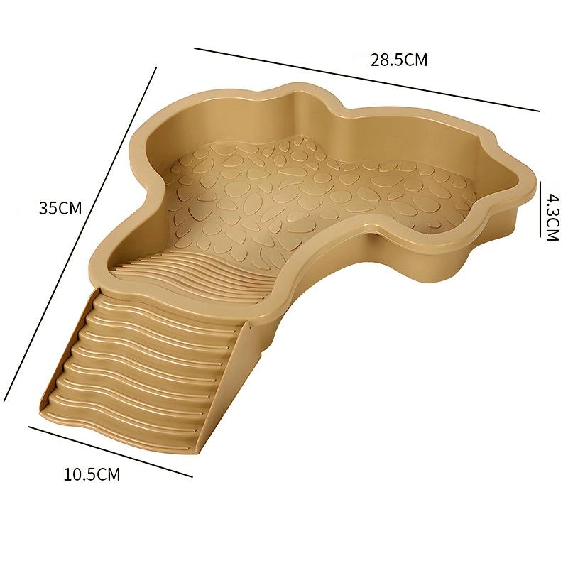 Miska na wodę dla gadów z antypoślizgowymi schodkami imitującymi skałę, miska na jedzenie i wodę dla żółwi, jaszczurek, gekonów, małych zwierząt domowych