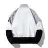 Men's Jackets Fashion Casual Color Contrast Round Neck Coat Version Loose Quality Comfortable Fabric Breathable