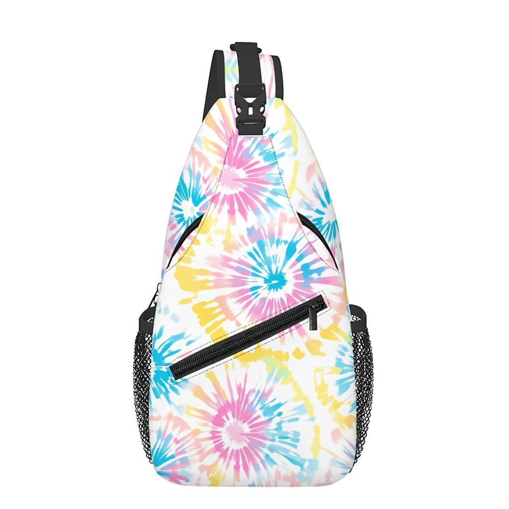 Tie-dye Print Small Chest Bag Men's and Women's Best Gift 2D Cartoon Large Capacity Outdoor Sports Leisure Fashion