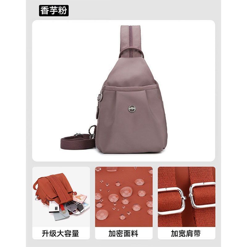 Schoolbag New Multifunctional Multilayer Fashion Versatile Backpack Breast Bag Casual Oblique Span Bag Large Capacity Lightweight Travel Bag Women
