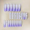 Nail Patch Purple French Flash Diamond Sun Butterfly Fake Nails Wear Nail Special Nail Pad Nails