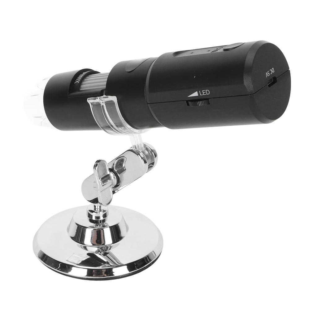 Portable Microscope USB 50X‑1000X Magnification 640x480P Resolution 360 Degree Rotatable WiFi Microscope Magnifier for