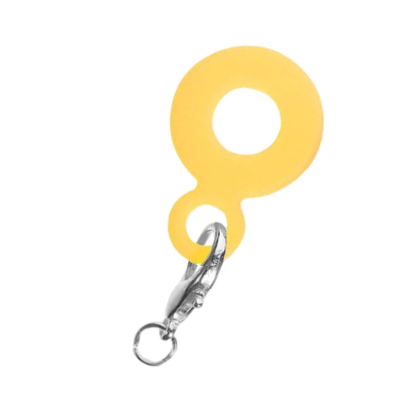 

Многоразовый подвесной декор-соломинка, силиконовый брелок-подвеска, термостойкий аксессуар для чашки, силиконовая текстура для напитка жёлтый