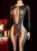 Leopard Print Hollow Out Sexy Lingerie For Women Erotic Babydoll Bodystocking Underwear Costumes Sleepwear Nightwear