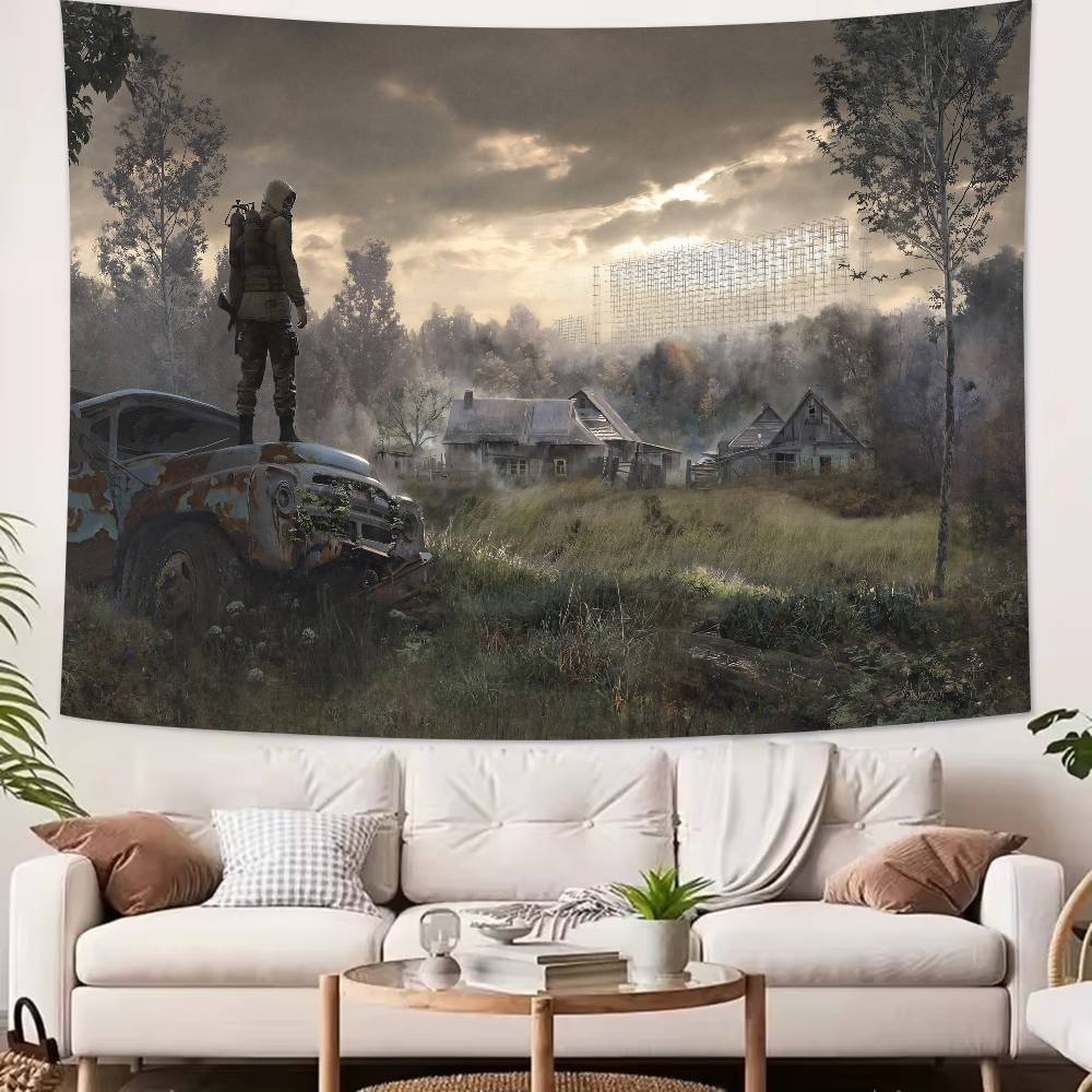 Horror Thriller Adventure Game SSTALKER Series Game Tapestry Decoration Bedroom Dormitory Background Living Room Club Tapestry