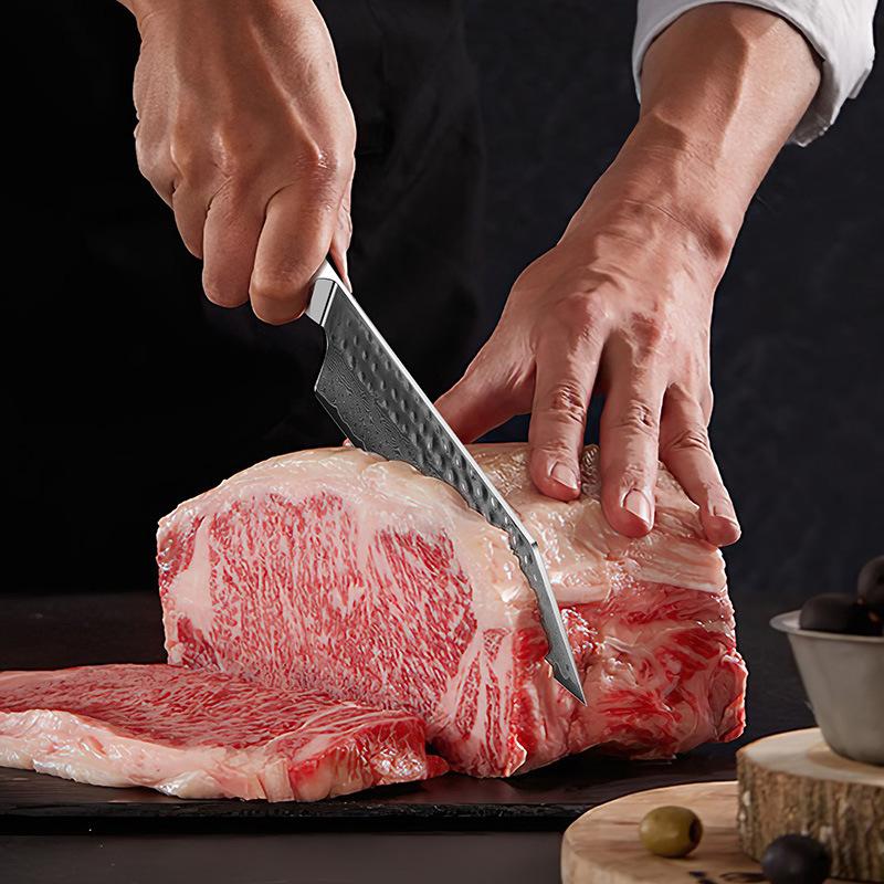 7 Inch Kiritsuke Knife Handmade Damascus VG10 Steel Blade Wood Handle Sharp Chef Cleaver Meat Slicing Vegetables Kitchen Knives