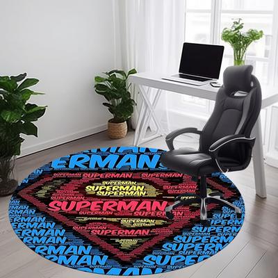 1pc Superhero Costume Office Round Area Rug, Under Office Chairs Bedroom Living Room Home Decor, Room Deco, Available In Various Sizes