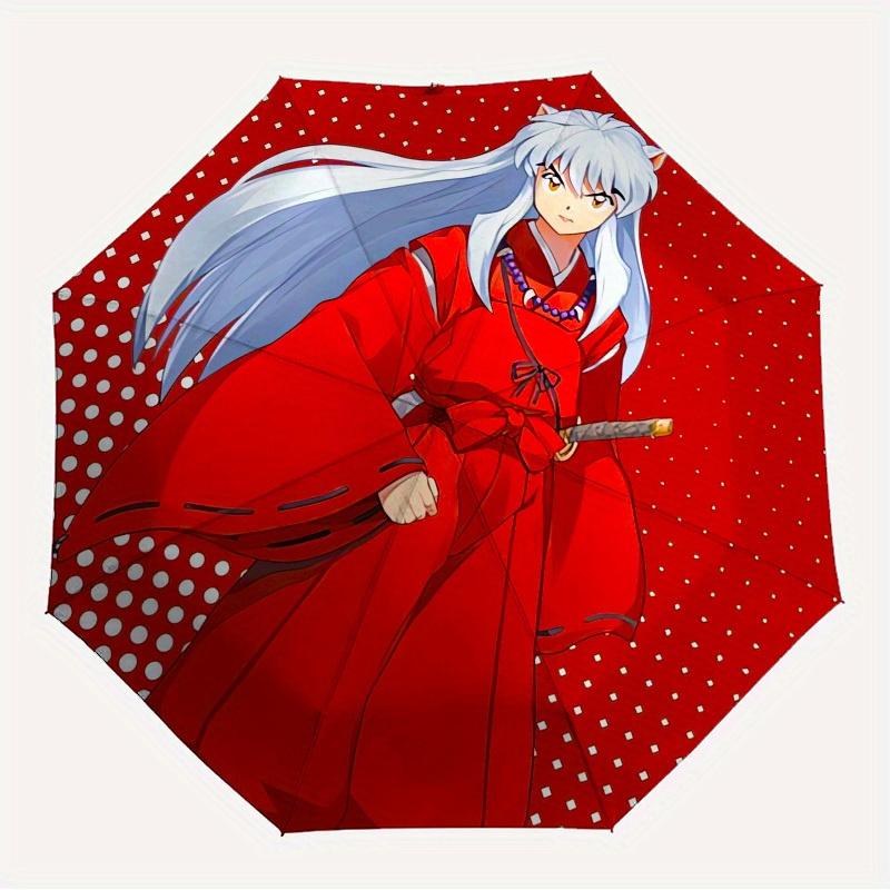 

1pc Inuyasha, Red Cloak Themed High-quality Umbrella,Automatic Opening and Closing Umbrella,Multi-functional Umbrella G0811267