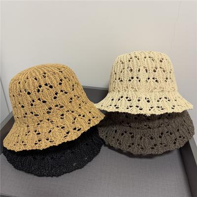 Hat Female Hollow Thin Breathable Bucket Hat Spring and Summer Travel Versatile Foldable Bucket Hat Basin Hat