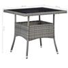 VidaXL Ensemble à Dîner de Jardin 5 pcs Mobilier de Salle à Manger d'Extérieur Salon de Jardin Arrière-cour Gris Résine 3058319