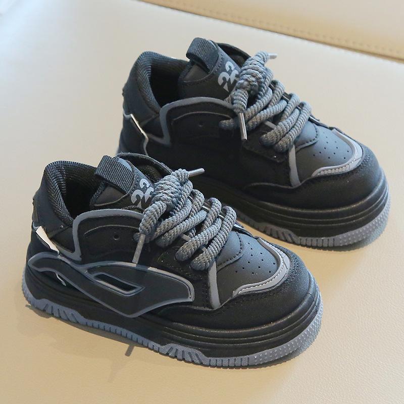 Children's Sports Shoes 2025 Spring and Autumn Boys' Casual Board Shoes High-top Girls' Little White Shoes Soft-soled Baby Bread Shoes Single