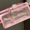 Cute Cat Star Transparent Pencil Case Large Capacity Student Stationery Zipper Pen Bag School Supplies Makeup Storage Bag