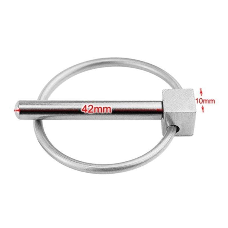 1/2Pcs Trailer Lock Pin Stainless Steel Round Safety Pin Fasteners Heavy Duty Tractor Linch Pin Clip Easy to Install