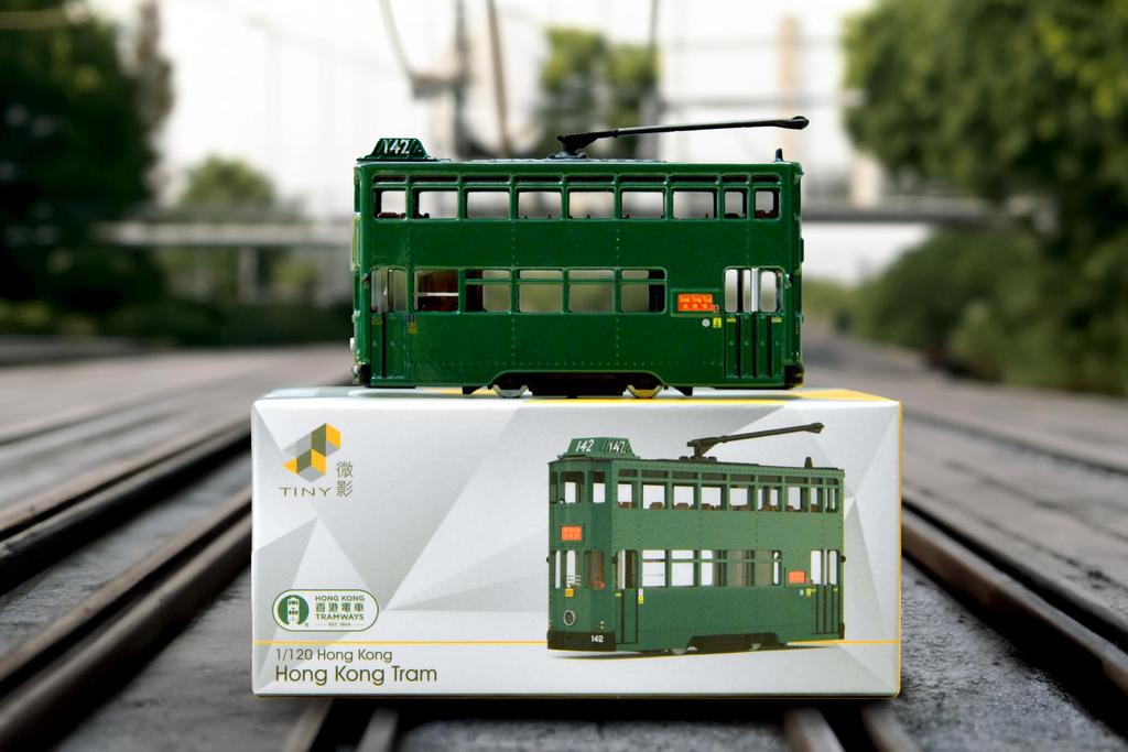 Tiny City 1/120 Nr. 32 Hongkong Straßenbahn (Shek Tong Tsui) Diecast Miniaturauto