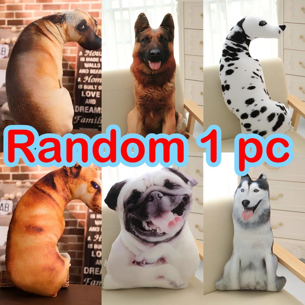 50cm Süßes Simulationshund Plüschtier 3D-Druck Stofftier Hund Plüschkissen Gefülltes Cartoon-Kissen Kinderpuppe Heimdekoration Geschenk